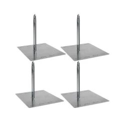 Lot de 4 scellements sans béton pour portique en bois ou métal