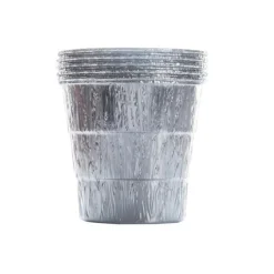 Lot de 5 seaux jetables en aluminium pour récupération de graisse