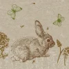 Lot de 25 serviettes 2 plis Cute Bunny coloris multicolore en papier recyclé - 24 x 24 cm