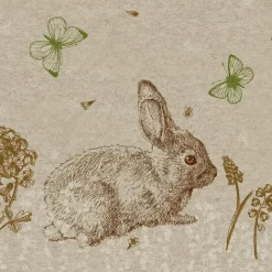 Lot de 25 serviettes 2 plis Cute Bunny coloris multicolore en papier recyclé - 33 x 33 cm