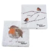 Lot de 20 serviettes Robin coloris beige - 17 x 7 x 2,5 cm