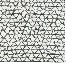 Lot de 2 sets de table décor triangles coloris noir en coton - 35 x 50 cm