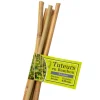 Lot de 6 tuteurs coloris bois en bambou - 60 cm