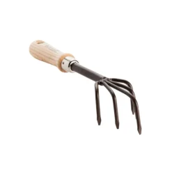 Lot d'outils à main pour le jardin coloris marron (transplantoir, serfouette, griffe) botanic® - 3 outils