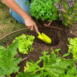 Lot d'outils à main pour le jardin coloris anis (transplantoir, serfouette, griffe) botanic® - 3 outils