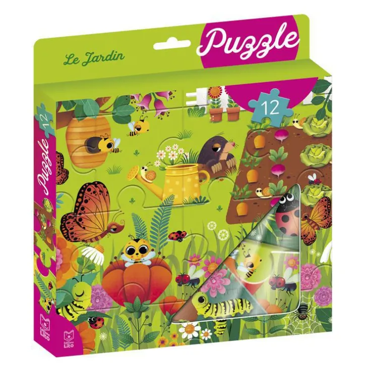 Ma boîte à puzzle 12 pièces “Le jardin” Editions Lito