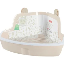 Maison de toilette d'angle pour les rongeurs coloris beige Zolux – 33 x 42 x 20,5 cm