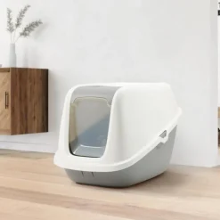 Maison de toilette pour chat Nestor Giant coloris blanc en plastique