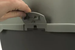 Maison de toilette pour chat coloris gris et vert avec couvercle recyclé Trixie Vico - 40 x 40 x 56 cm