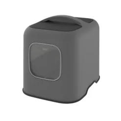Maison de toilette pour chat coloris anthracite Rhoto Biala - 44,3 x 39,50 x 51 cm