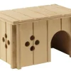 Maisonnette pour hamster coloris marron en bois