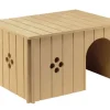 Maisonnette pour lapin coloris beige en bois - 37 x 27,7 x 20 cm