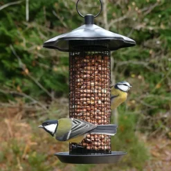 Mangeoire apéro noire en métal Ø 17 x 27 cm