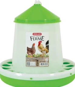 Mangeoire silo pour basse-cour en plastique coloris vert Zolux Ma petite ferme - 4 kg