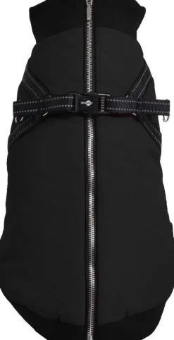 Manteau pour chien coloris noir avec harnais intégré Bobby Easy - Taille 48L