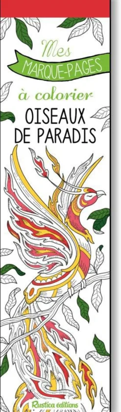 Marque-pages à colorier "Oiseaux de paradis" Éditions Rustica