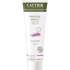 Masque à l’argile rose Cattier bio en format de 100 ml