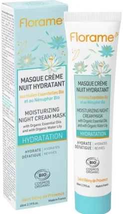 Masque crème nuit hydratant Florame gamme Hydratation - 65 ml