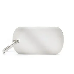 Médaille basic de militaire petite taille pour chien en chrome argenté