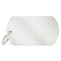 Médaille basic militaire de grande taille pour chien en chrome argenté