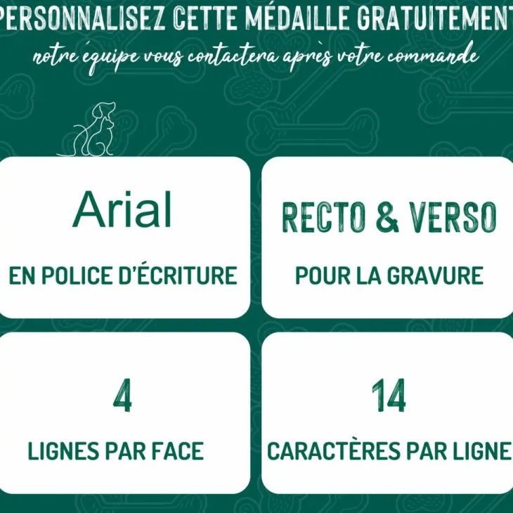 Médaille basic petit os pour chien en aluminium bleu