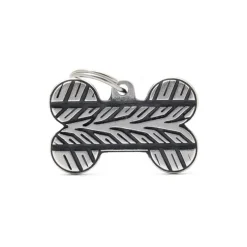 Médaille bronx grand os pour chien décoration pneu en métal