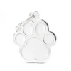 Médaille classic grande patte blanche pour chien en acier
