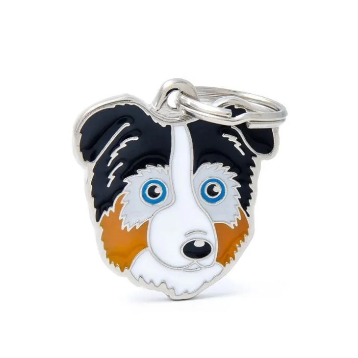 Médaille colors pour berger australien en métal