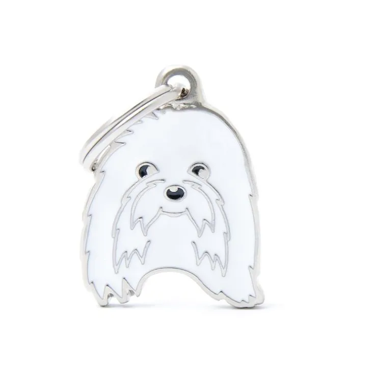 Médaille colors pour bichon maltais en métal