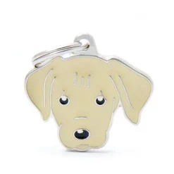 Médaille colors pour labrador crème en métal