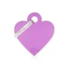 Médaille en aluminium violet MyFamily Basic petit cœur