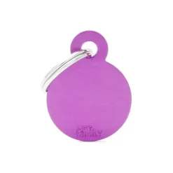 Médaille en aluminium violet MyFamily Basic petit cercle