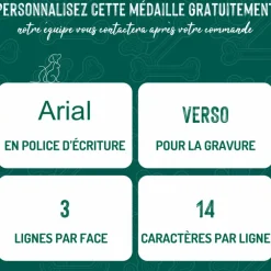 Médaille friends pour border collie