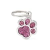 Médaille shine petite patte rose
