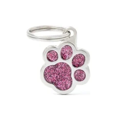 Médaille shine petite patte rose