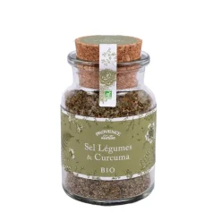 Melange sel de camargue legumes et curcuma bio Provence d’Antan - 110 g