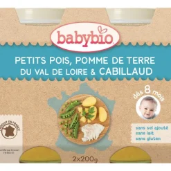 Menu du jour légumes bios et cabillaud sauvage Babybio 2 x 200 g
