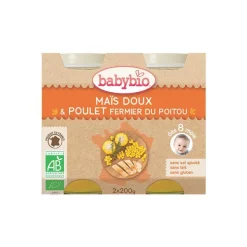 Menu du jour légumes bios et poulet fermier Babybio 2 x 200 g