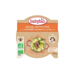 Menu du jour navet petits pois et canard à l’orange Babybio 260 g