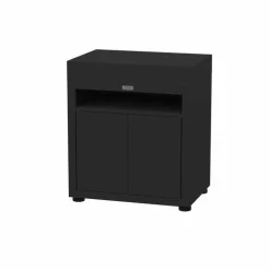 Meuble avec tablette coloris noir en acier Le Marquier - 80 x 55 cm