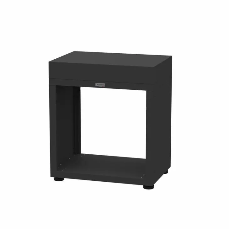 Meuble ouvert coloris noir en acier électrozingué Le Marquier - 80 x 55 x 92 cm