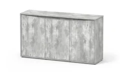 Meuble pour aquarium en bois coloris béton Aquatlantis Slpendid 150 - 150 x 40 x 83 cm