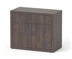 Meuble pour aquarium en bois coloris chêne foncé 2 portes Aquatlantis Sublime Ultra 100 - 100 x 50 x 83 cm