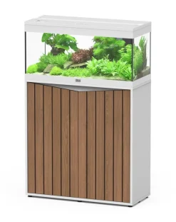 Meuble Prestige pour aquarium 80 coloris blanc en bois - 80 x 35 x 83 cm