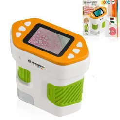 Microscope numérique de poche blanc et orange Bresser - 10 x 5,5 x 10 cm