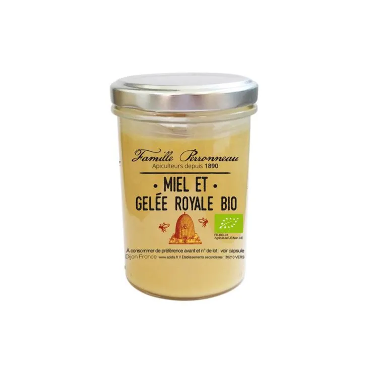 Miel crémeux et gelée royale bio Apidis - 250 g