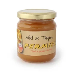 Miel de thym conventionnel bio dans pot en verre de 250 g