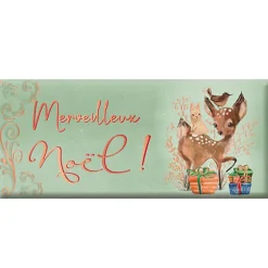 Mini tablette de chocolat au lait  « Merveilleux Noël » Art Grafik