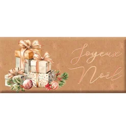 Mini tablette de chocolat au lait  « Joyeux Noël » Art Grafik