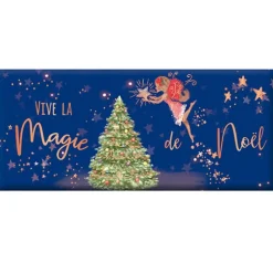 Mini tablette de chocolat au lait  « Vive la magie de Noël » Art Grafik